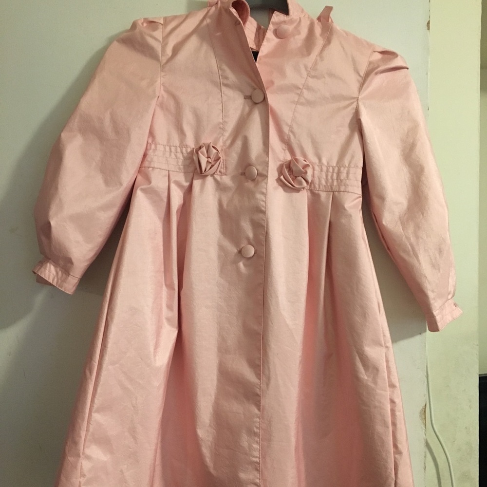 Powder Pink Girls Dress Coat